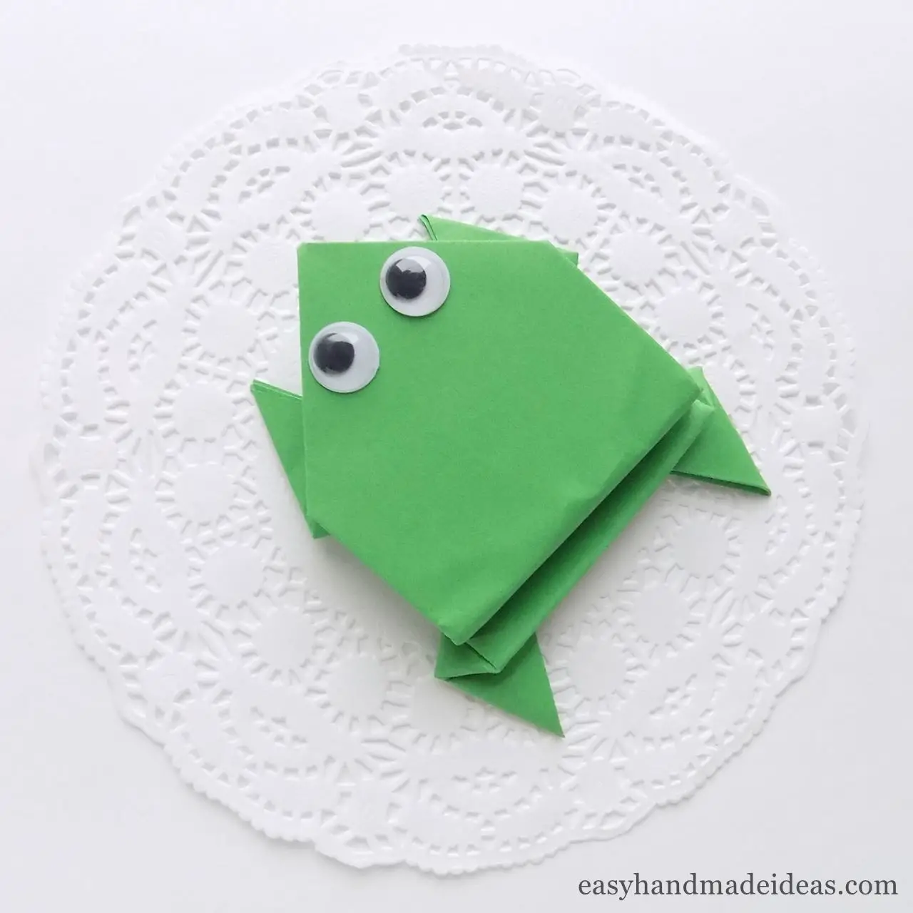 How to make an origami jumping frog