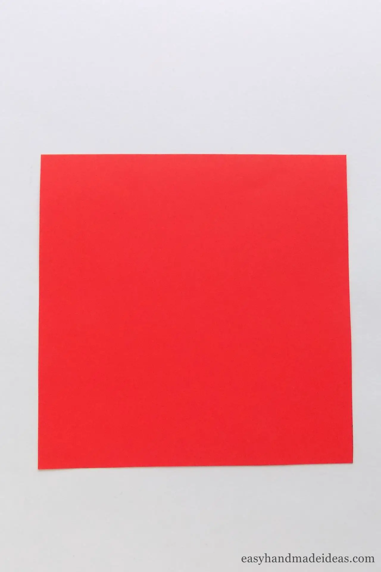 A red square of paper
