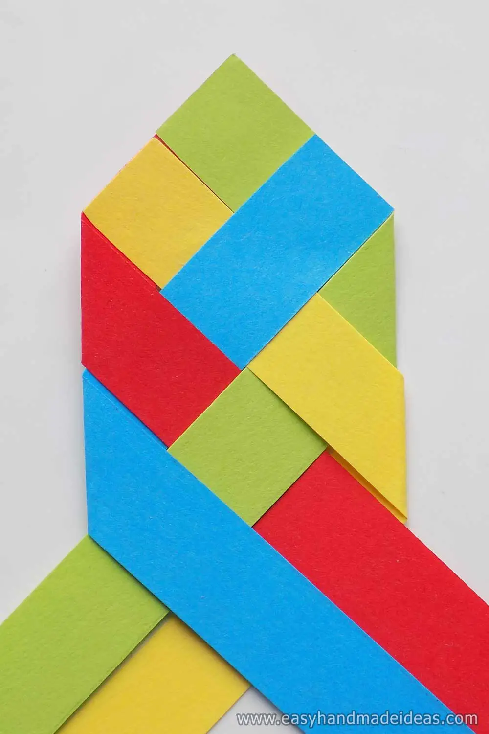 The Yellow Stripe is Folded Under the Bottom of the Bookmark