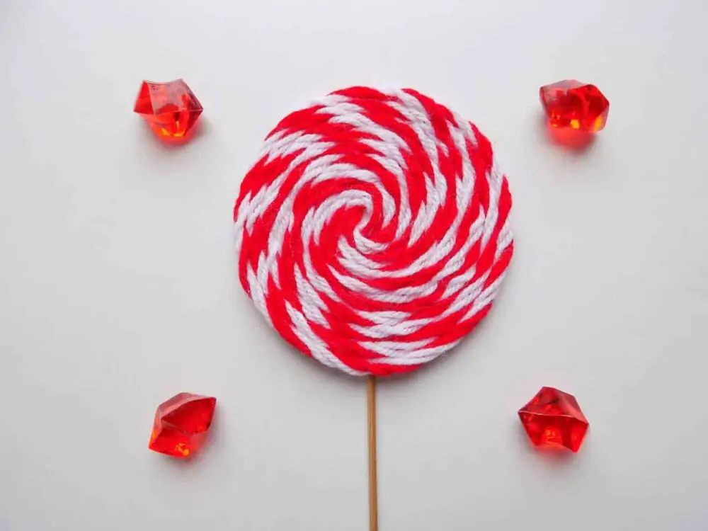 Yarn Lollipop Ornament
