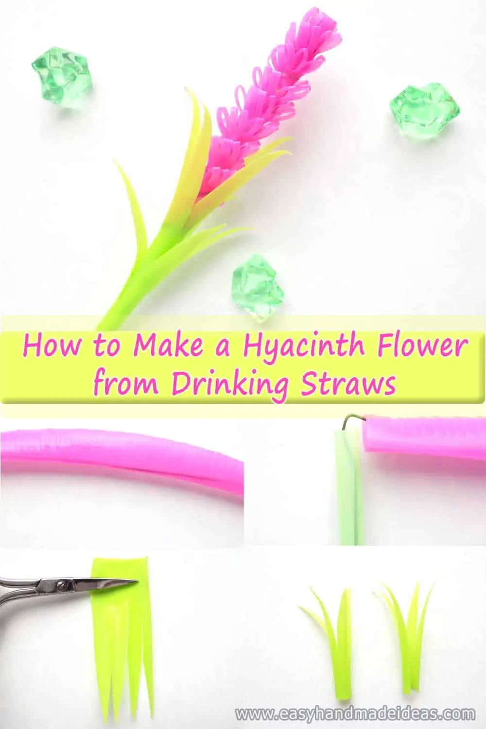 How to Make a Hyacinth Flower from Drinking Straws