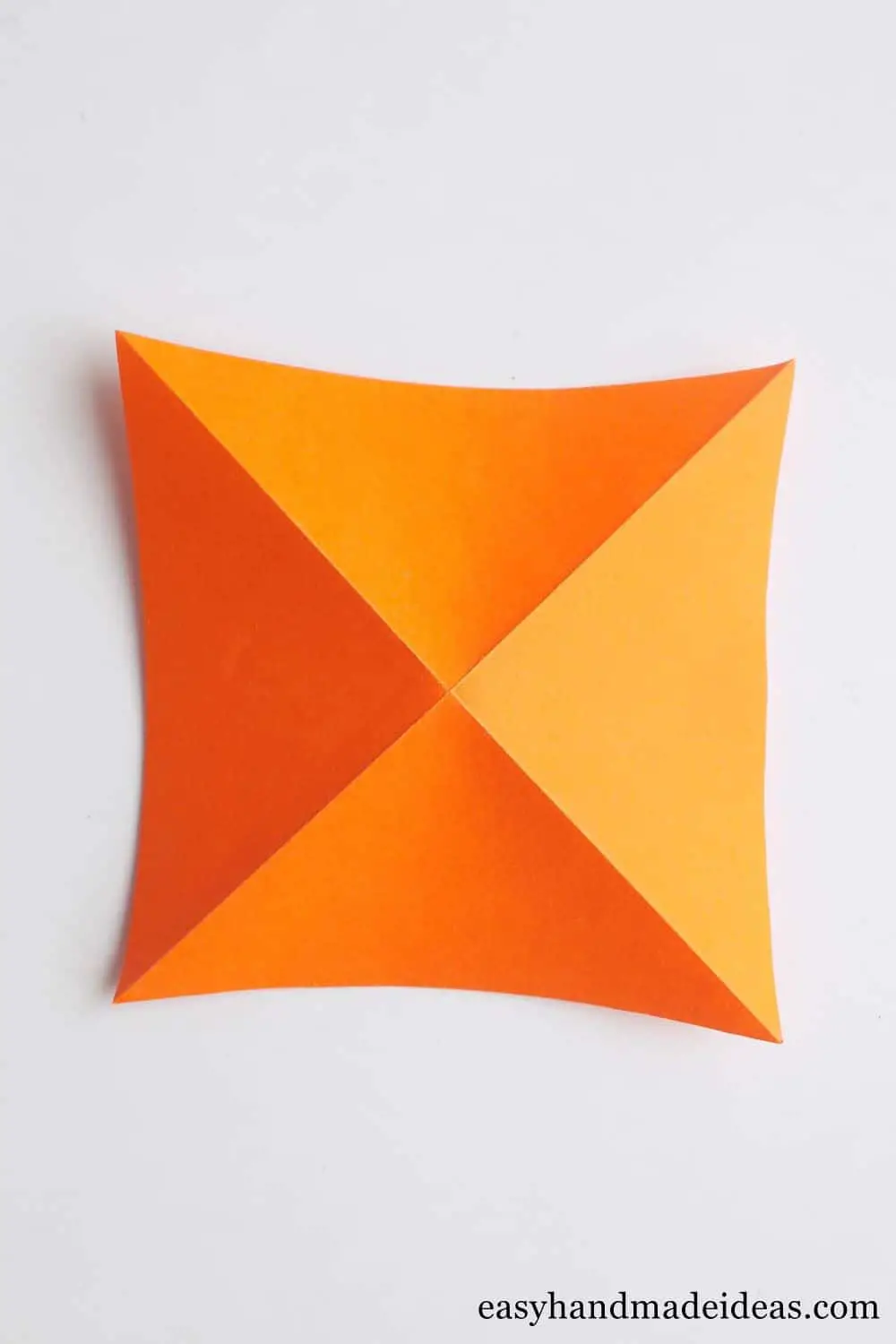 Square with diagonal folds