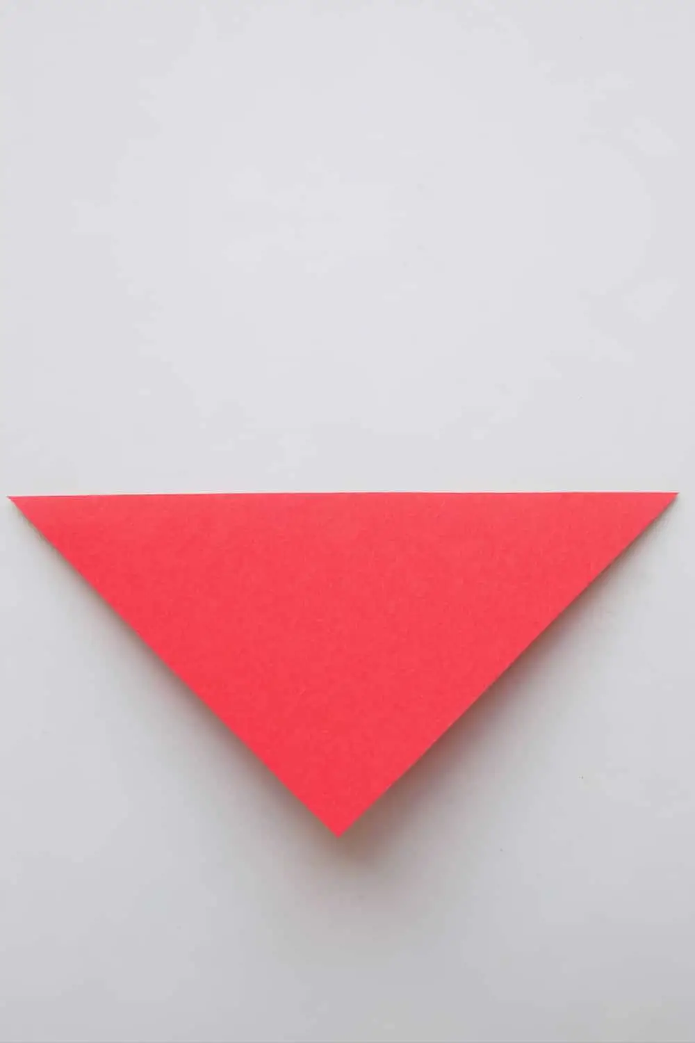 Red paper triangle