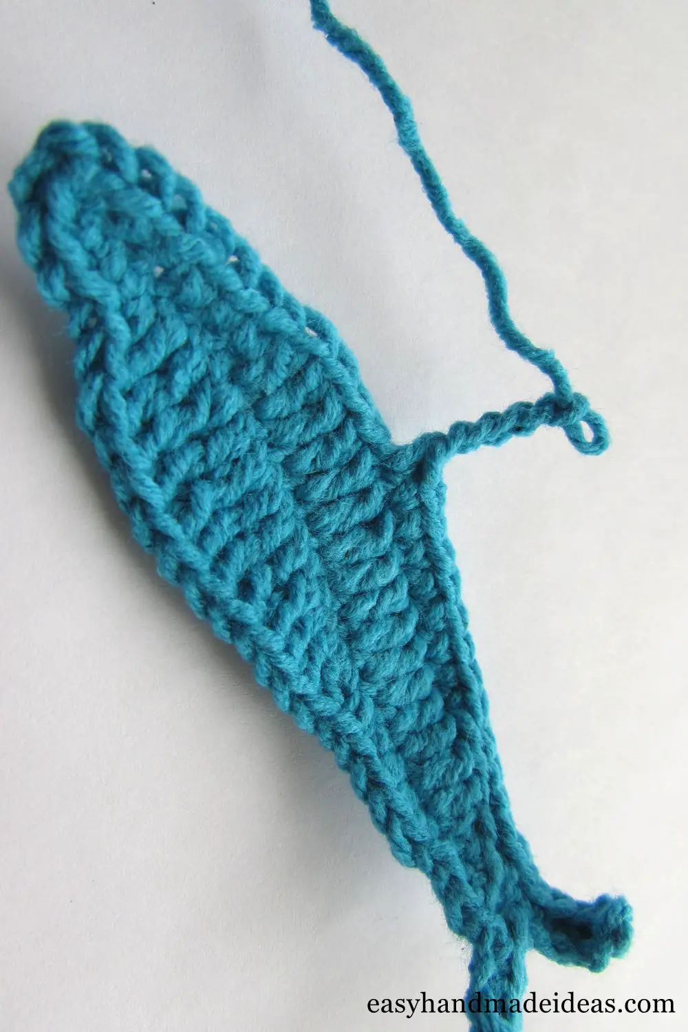 9 Crocheted first fin