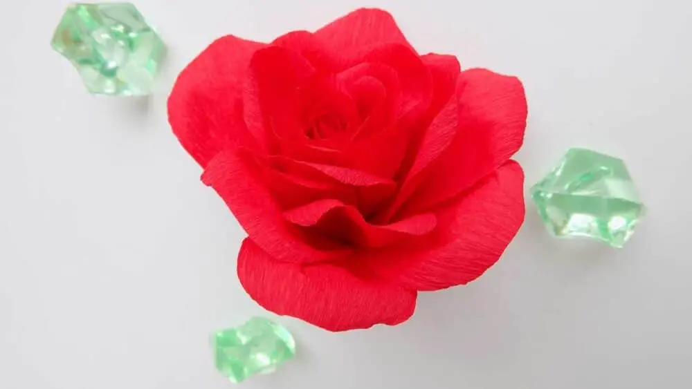 Crepe paper rose