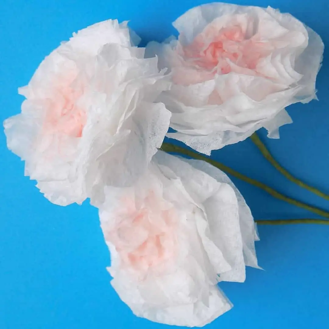 Flowers from Paper Napkins